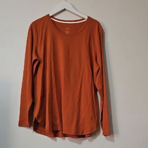Essentials Women's Rust Long Sleeve Top